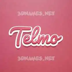 telmo in Red Scribble style - 3D name wallpaper