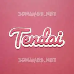 tendai in Red Scribble style - 3D name wallpaper