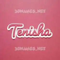 tenisha in Red Scribble style - 3D name wallpaper
