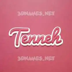 tenneh in Red Scribble style - 3D name wallpaper