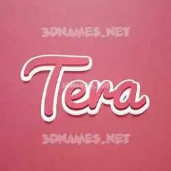 tera in Red Scribble style - 3D name wallpaper