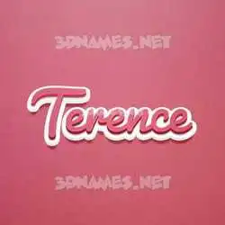 terence in Red Scribble style - 3D name wallpaper
