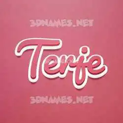 terje in Red Scribble style - 3D name wallpaper
