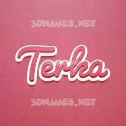 terka in Red Scribble style - 3D name wallpaper
