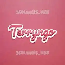 terryngo in Red Scribble style - 3D name wallpaper