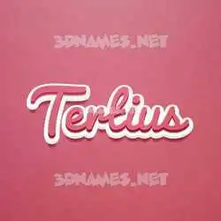 tertius in Red Scribble style - 3D name wallpaper