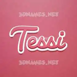 tessi in Red Scribble style - 3D name wallpaper