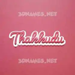 thakkudu in Red Scribble style - 3D name wallpaper