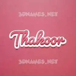 thakoor in Red Scribble style - 3D name wallpaper