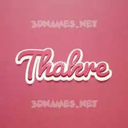 thakre in Red Scribble style - 3D name wallpaper