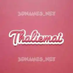 thaliemai in Red Scribble style - 3D name wallpaper