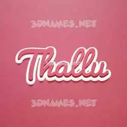 thallu in Red Scribble style - 3D name wallpaper