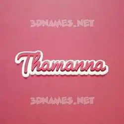 thamanna in Red Scribble style - 3D name wallpaper