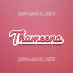 thameena in Red Scribble style - 3D name wallpaper