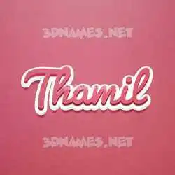 thamil in Red Scribble style - 3D name wallpaper