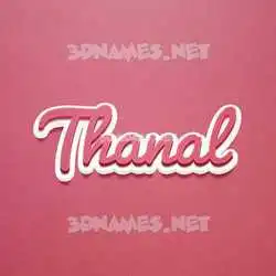 thanal in Red Scribble style - 3D name wallpaper