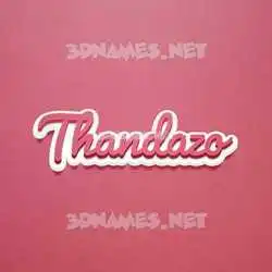 thandazo in Red Scribble style - 3D name wallpaper
