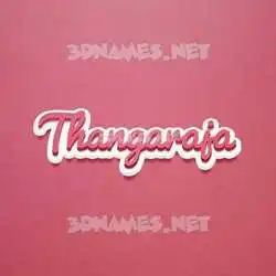 thangaraja in Red Scribble style - 3D name wallpaper
