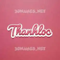 thanhloc in Red Scribble style - 3D name wallpaper
