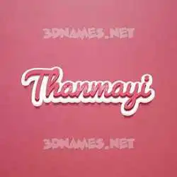thanmayi in Red Scribble style - 3D name wallpaper