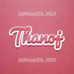thanoj in Red Scribble style - 3D name wallpaper