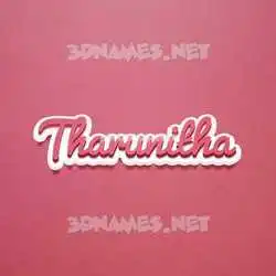 tharunitha in Red Scribble style - 3D name wallpaper