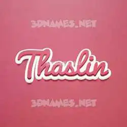 thaslin in Red Scribble style - 3D name wallpaper