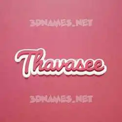 thavasee in Red Scribble style - 3D name wallpaper