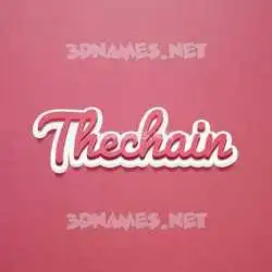 thechain in Red Scribble style - 3D name wallpaper