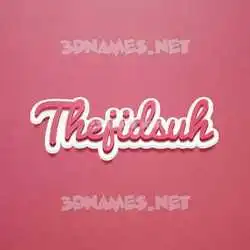 thejidsuh in Red Scribble style - 3D name wallpaper