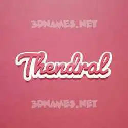 thendral in Red Scribble style - 3D name wallpaper