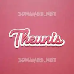 theunis in Red Scribble style - 3D name wallpaper
