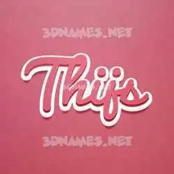 thijs in Red Scribble style - 3D name wallpaper