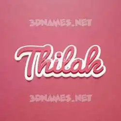 thilak in Red Scribble style - 3D name wallpaper