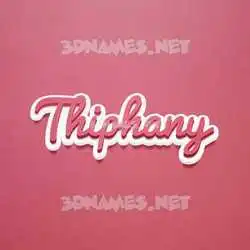 thiphany in Red Scribble style - 3D name wallpaper