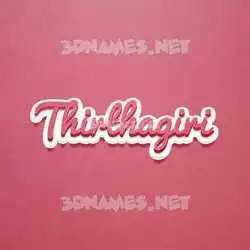 thirthagiri in Red Scribble style - 3D name wallpaper