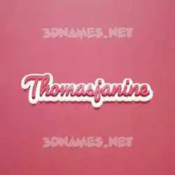 thomasjanine in Red Scribble style - 3D name wallpaper