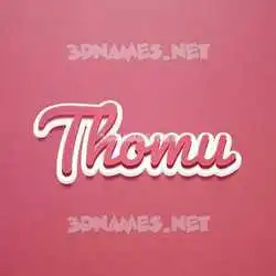 thomu in Red Scribble style - 3D name wallpaper