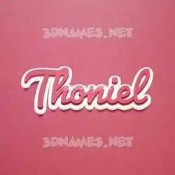 thoniel in Red Scribble style - 3D name wallpaper