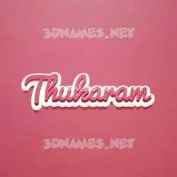 thukaram in Red Scribble style - 3D name wallpaper