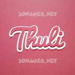 thuli in Red Scribble style - 3D name wallpaper