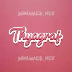 thyagraj in Red Scribble style - 3D name wallpaper