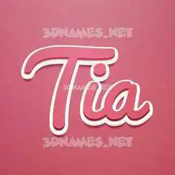 tia in Red Scribble style - 3D name wallpaper
