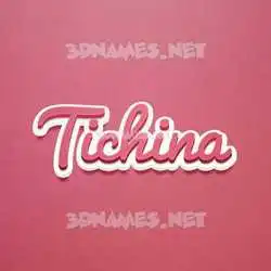 tichina in Red Scribble style - 3D name wallpaper