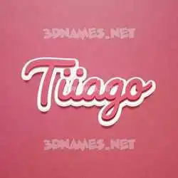 tiiago in Red Scribble style - 3D name wallpaper