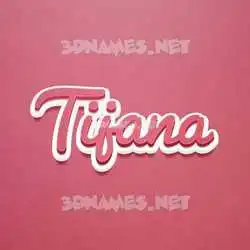 tijana in Red Scribble style - 3D name wallpaper