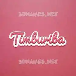 timburiba in Red Scribble style - 3D name wallpaper