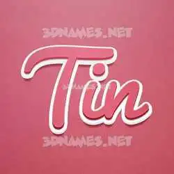 tin in Red Scribble style - 3D name wallpaper