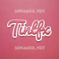 tintfx in Red Scribble style - 3D name wallpaper