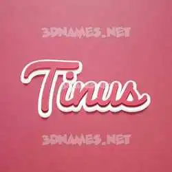 tinus in Red Scribble style - 3D name wallpaper